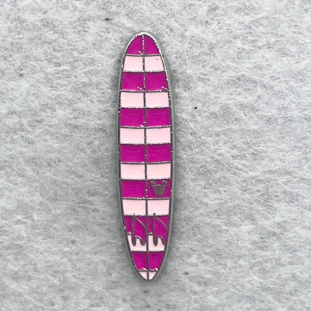 🔮 5/$25 Disney Alice in Wonderland Cheshire Cat Card Surfboard Pin